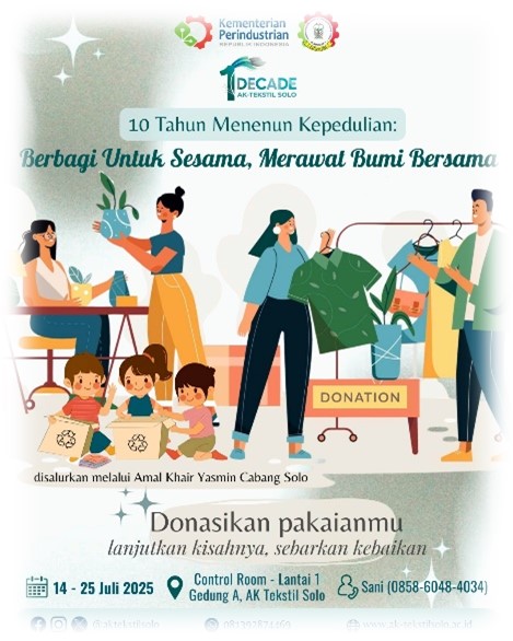 Rayakan Dies Natalis X dengan Aksi Nyata: Donasi Pakaian &amp; Donor Darah AK-Tekstil Solo