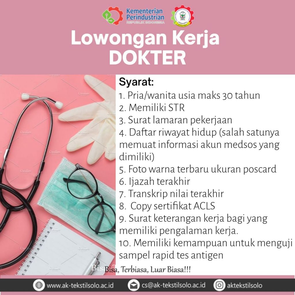 LOKER - DOKTER UMUM PARUH WAKTU