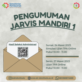PENGUMUMAN SIMULASI UJIAN DAN JADWAL TES TERTULIS PMB JALUR JARVIS MANDIRI I
