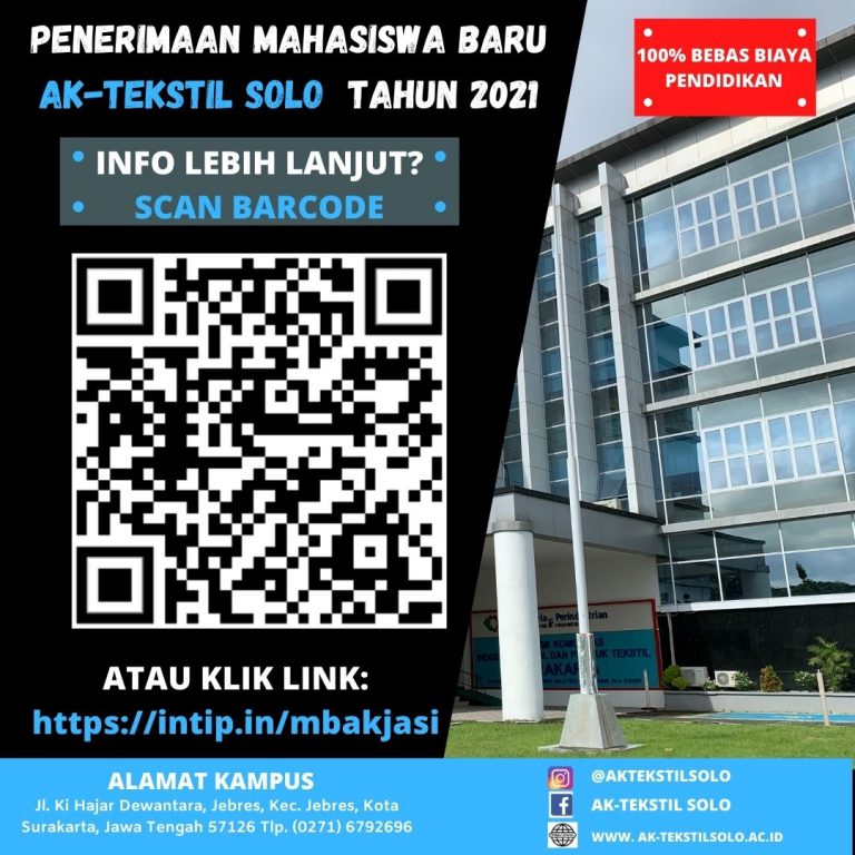 PENERIMAAN MAHASISWA BARU AK-TEKSTIL SOLO TAHUN 2021