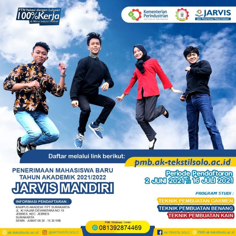 JARVIS MANDIRI, PMB AK-Tekstil Solo 2021 Gelombang Terkahir