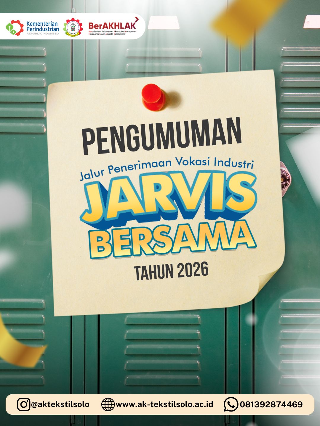 Pengumuman Hasil Seleksi Administrasi Penerimaan Mahasiswa Baru Jarvis Bersama Tahun 2026