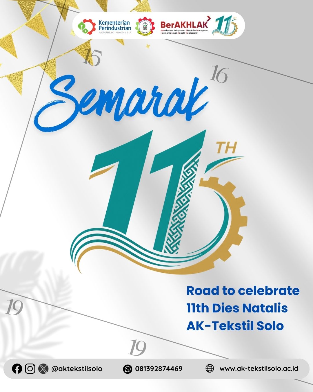 Dies Natalis ke-11 AK-Tekstil Solo: Sederhana Namun Penuh Makna, Perkuat Sinergi Menuju Politeknik Unggul